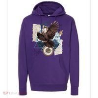 Eagle Collage Ancient Artifact Piece Hoodie thumb 0