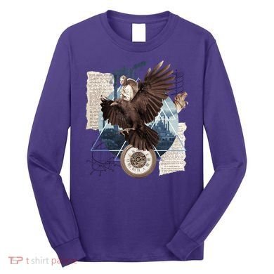 Eagle Collage Ancient Artifact Piece Long Sleeve Shirt