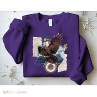 Eagle Collage Ancient Artifact Piece Sweatshirt thumb 2
