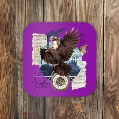 Eagle Collage Ancient Artifact Piece Coaster