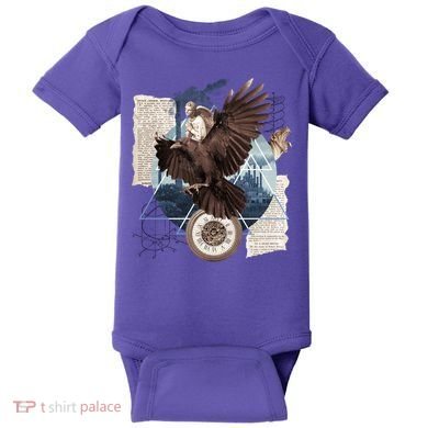 Eagle Collage Ancient Artifact Piece Baby Bodysuit