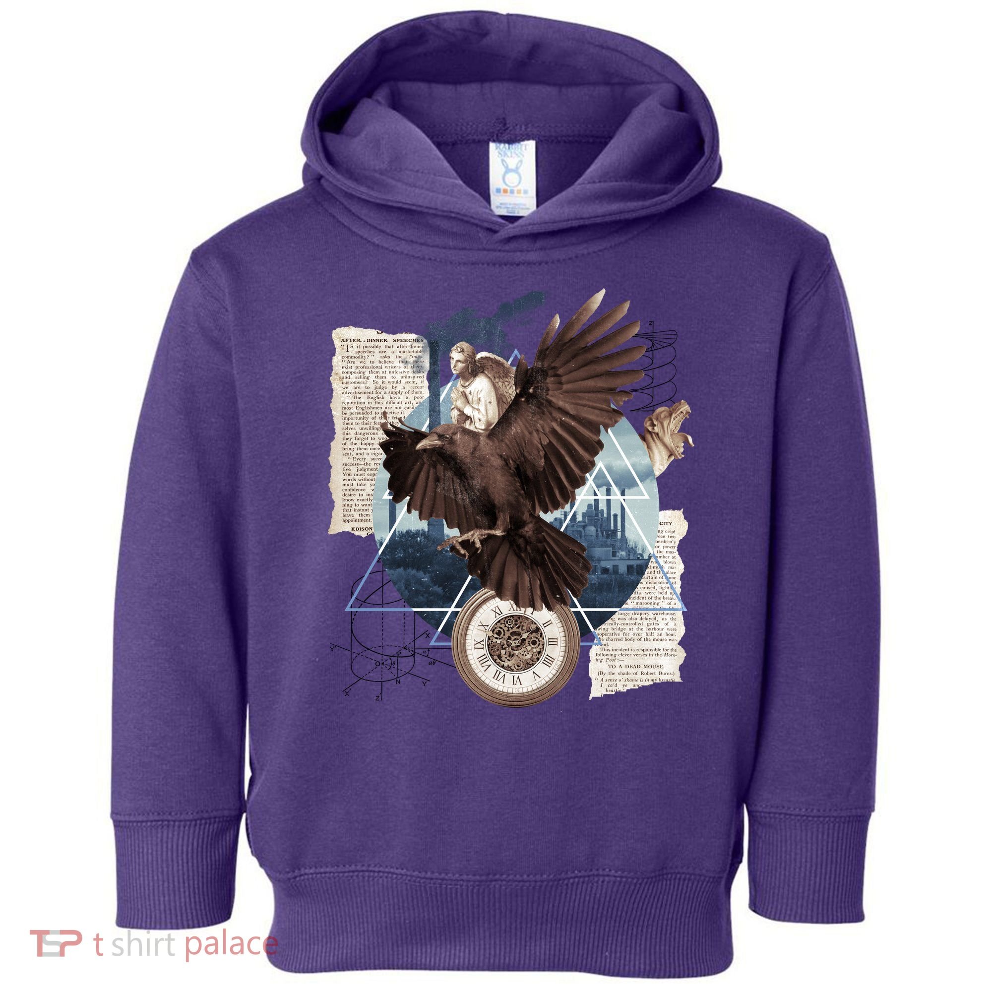 Eagle Collage Ancient Artifact Piece Toddler Hoodie