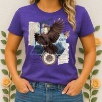 Eagle Collage Ancient Artifact Piece Women's T-Shirt thumb 2