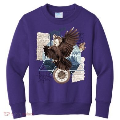 Eagle Collage Ancient Artifact Piece Kids Sweatshirt