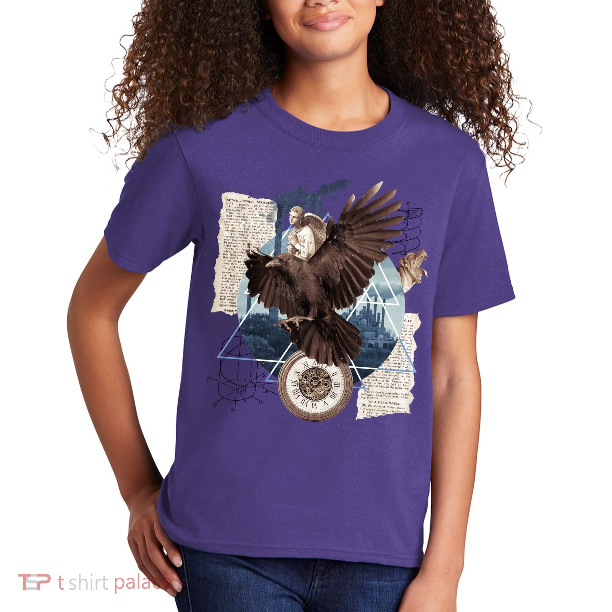 Eagle Collage Ancient Artifact Piece Kids T-Shirt
