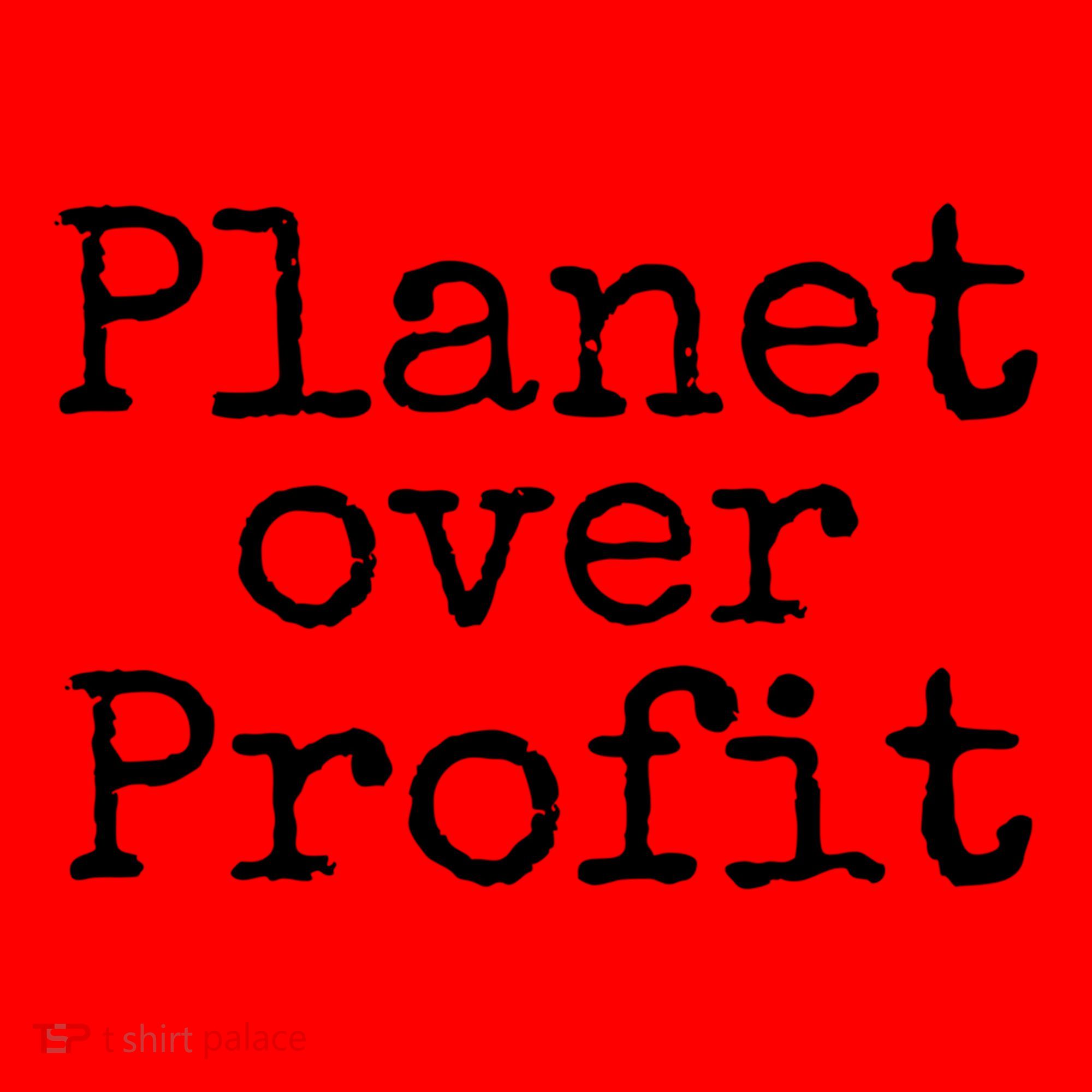 Earth Conservation Anti Capitalism Quote Planet Over Profit Gift Santa Hat