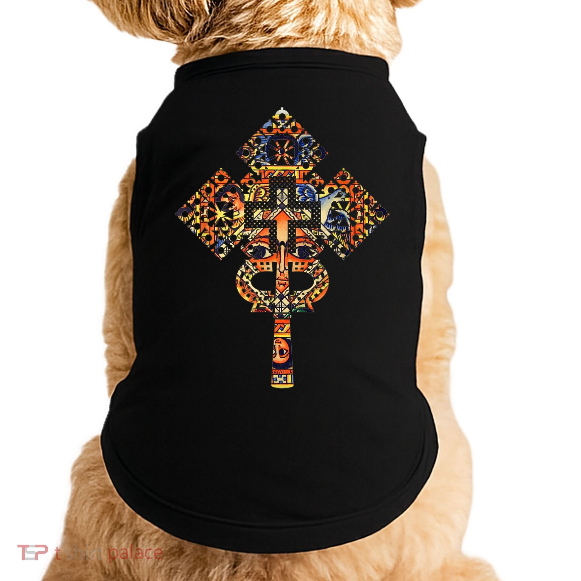 Ethiopian Christian Art Christ In Glory Ethiopian Cross Doggie Tank