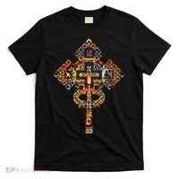 Ethiopian Christian Art Christ In Glory Ethiopian Cross T-Shirt thumb 0