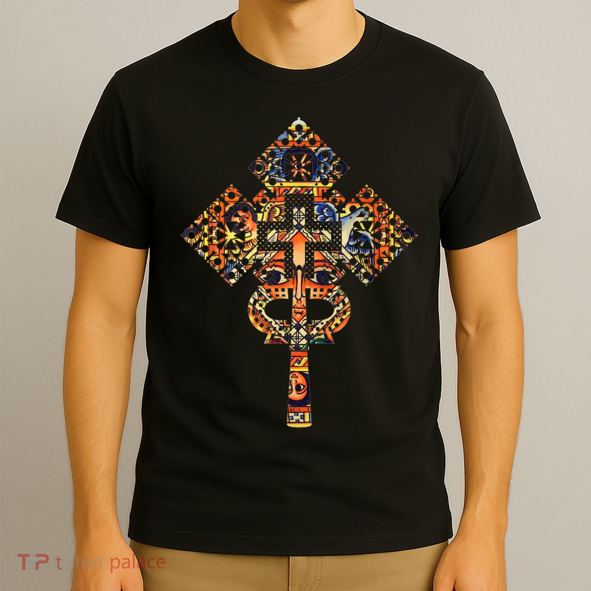 Ethiopian Christian Art Christ In Glory Ethiopian Cross T-Shirt