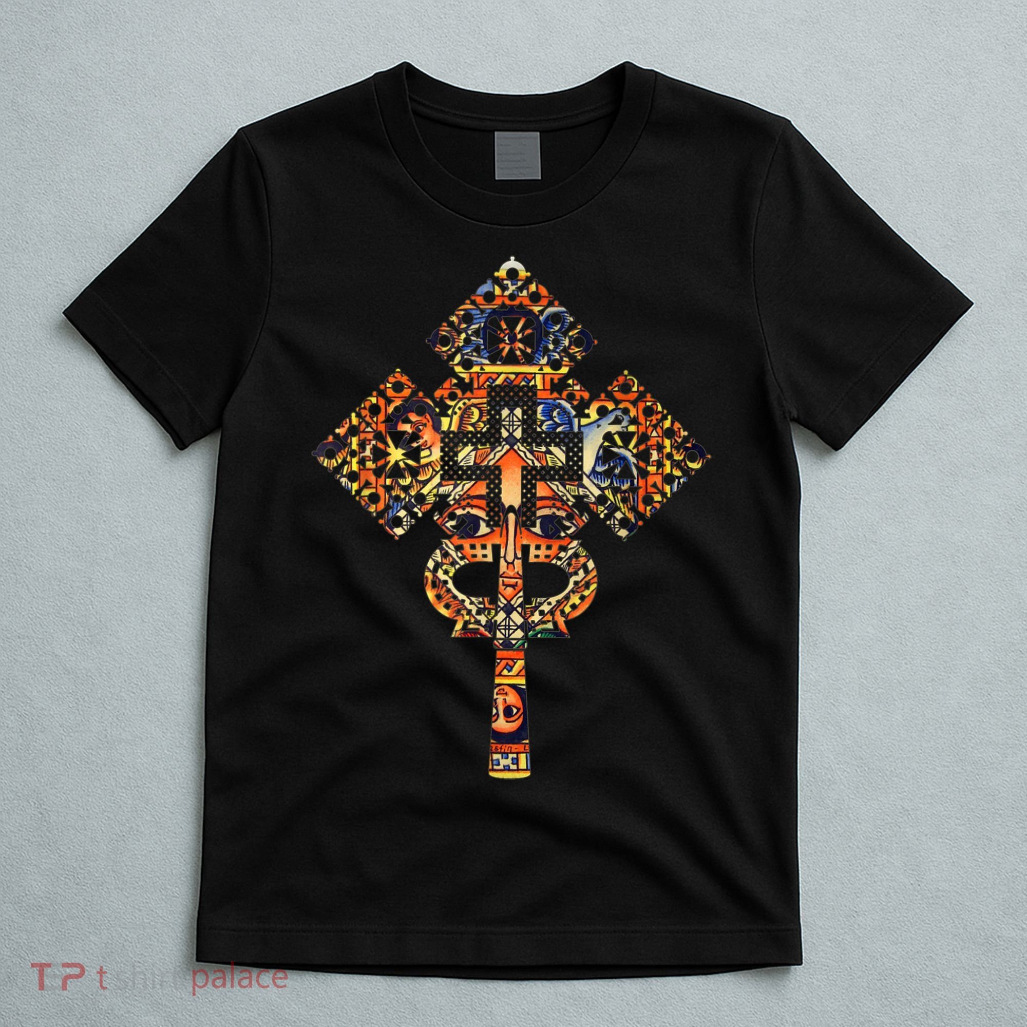 Ethiopian Christian Art Christ In Glory Ethiopian Cross T-Shirt
