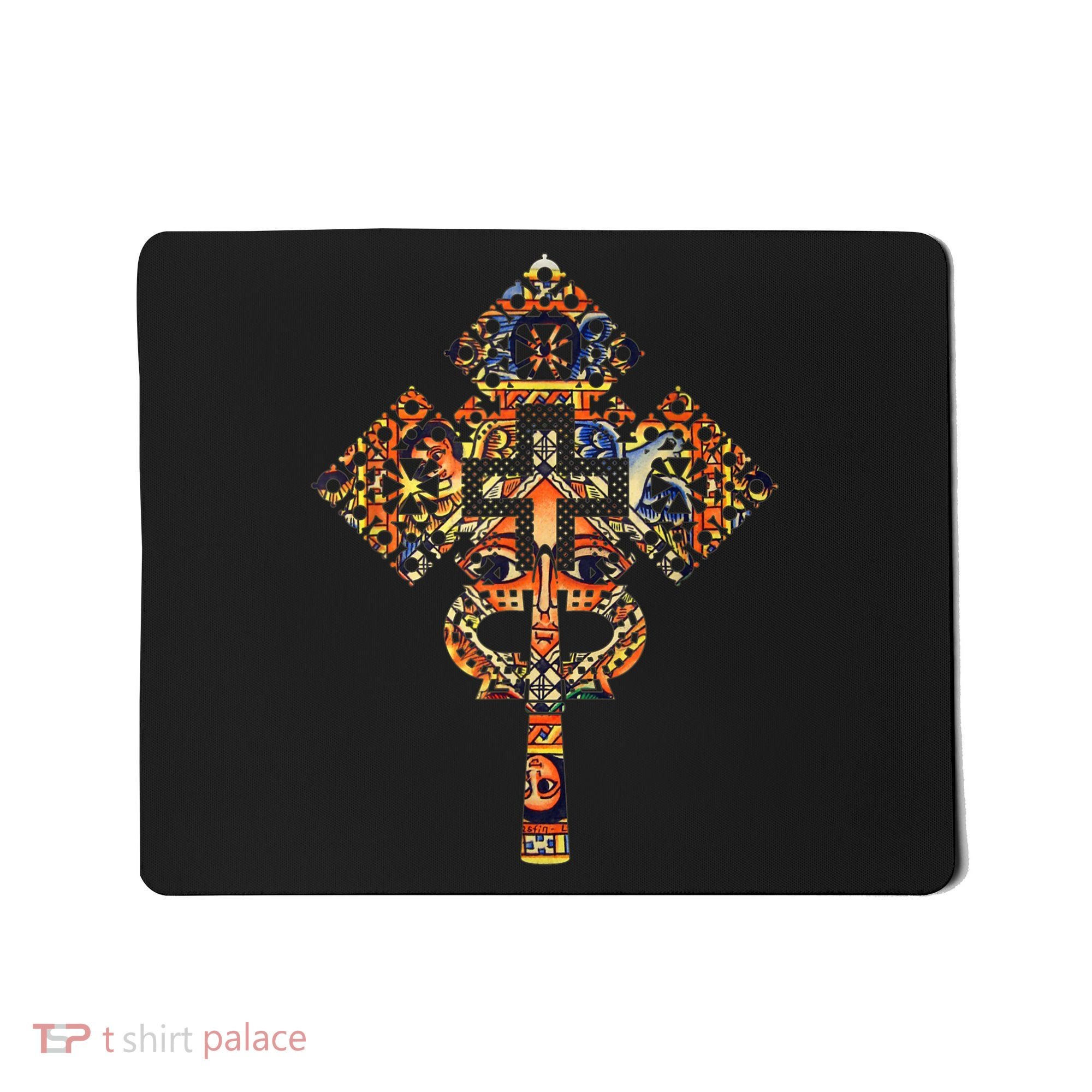 Ethiopian Christian Art Christ In Glory Ethiopian Cross Mousepad