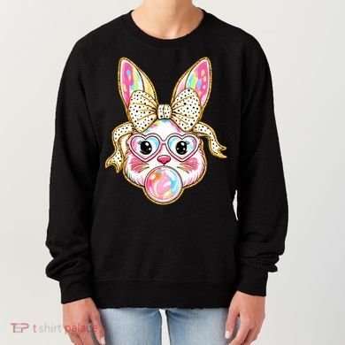 Easter Cute Bunny Leopard Rabbit Women's Sweatshirt