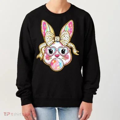 Easter Cute Bunny Leopard Rabbit Women's Sweatshirt