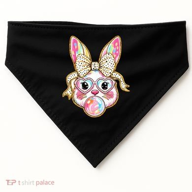 Easter Cute Bunny Leopard Rabbit USA-Made Doggie Bandana