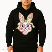 Easter Cute Bunny Leopard Rabbit Hoodie thumb 2