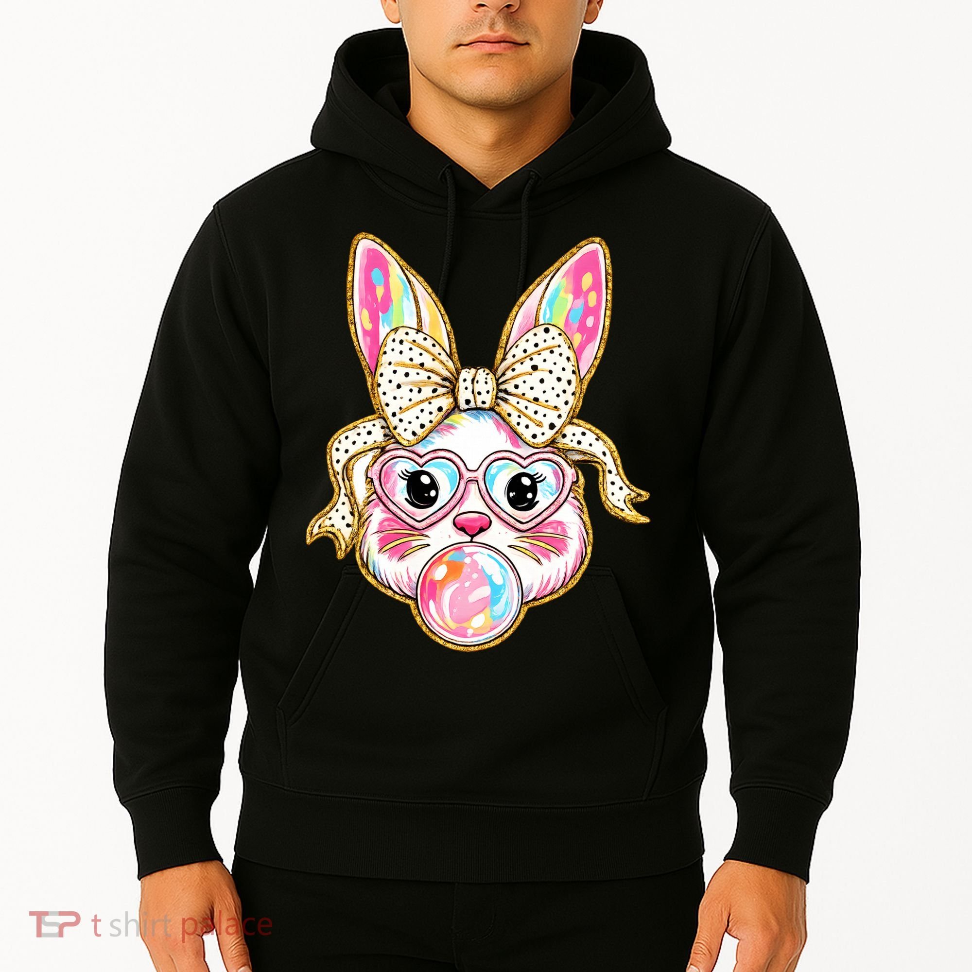 Easter Cute Bunny Leopard Rabbit Hoodie