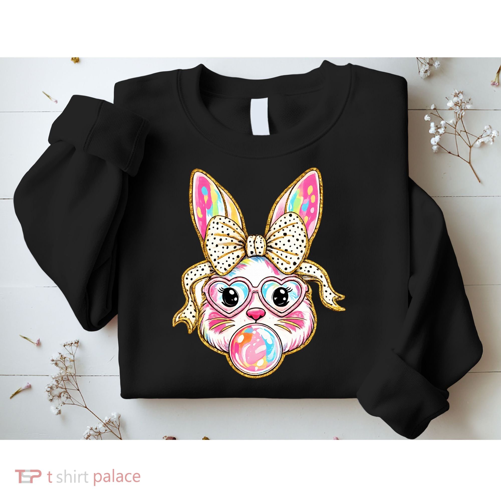Easter Cute Bunny Leopard Rabbit Sweatshirt