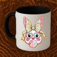Easter Cute Bunny Leopard Rabbit Coffee Mug thumb 2