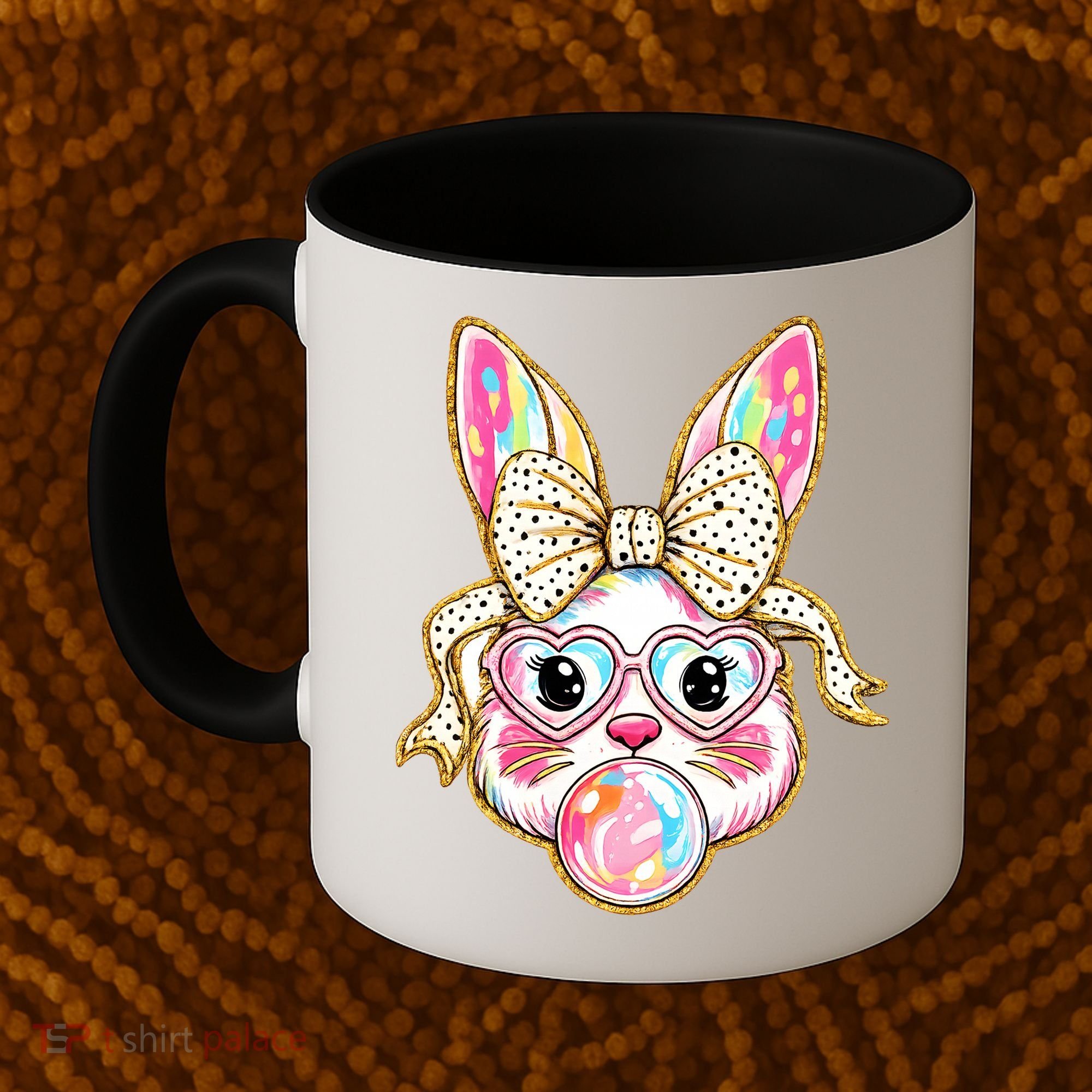 Easter Cute Bunny Leopard Rabbit Coffee Mug
