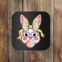 Easter Cute Bunny Leopard Rabbit Coaster thumb 0