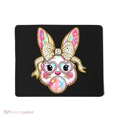 Easter Cute Bunny Leopard Rabbit Mousepad