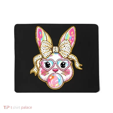 Easter Cute Bunny Leopard Rabbit Mousepad