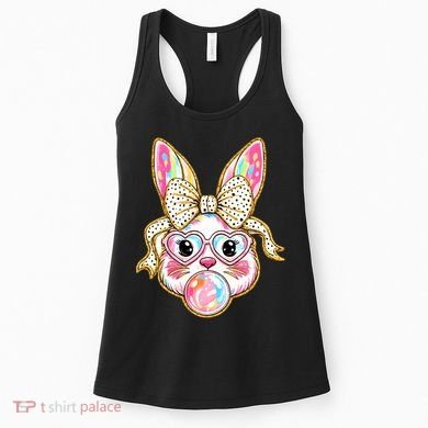Easter Cute Bunny Leopard Rabbit Women's Tank Top