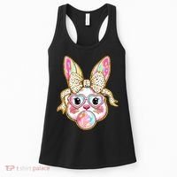 Easter Cute Bunny Leopard Rabbit Women's Tank Top thumb 0