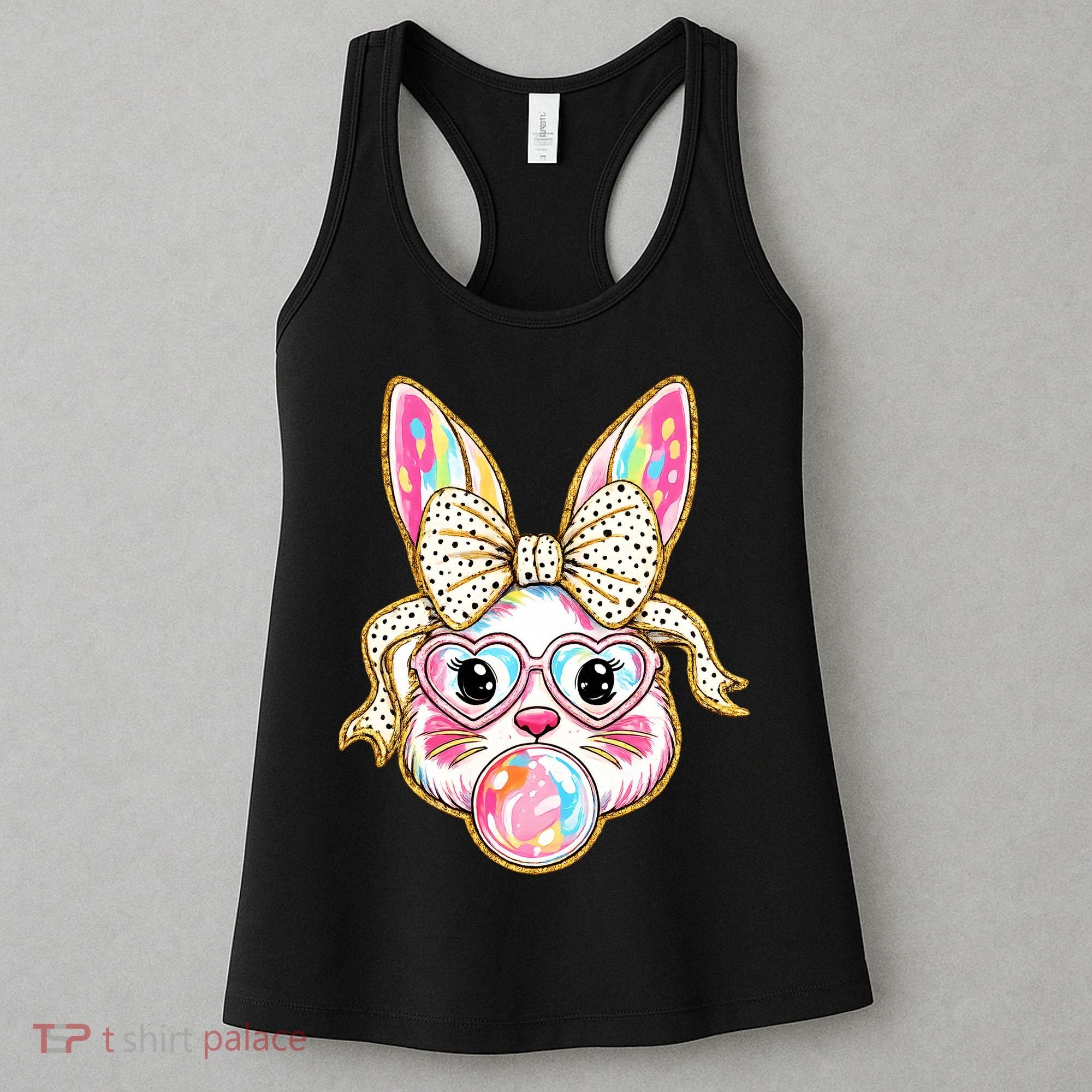 Easter Cute Bunny Leopard Rabbit Women's Tank Top