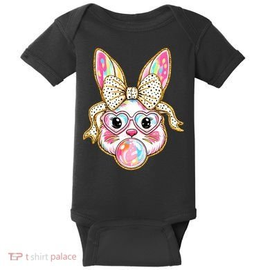 Easter Cute Bunny Leopard Rabbit Baby Bodysuit