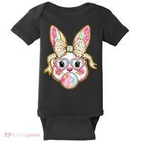 Easter Cute Bunny Leopard Rabbit Baby Bodysuit thumb 0