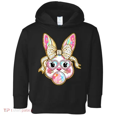 Easter Cute Bunny Leopard Rabbit Toddler Hoodie