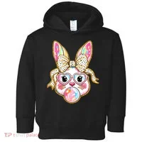 Easter Cute Bunny Leopard Rabbit Toddler Hoodie thumb 0