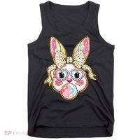 Easter Cute Bunny Leopard Rabbit Tank Top thumb 0