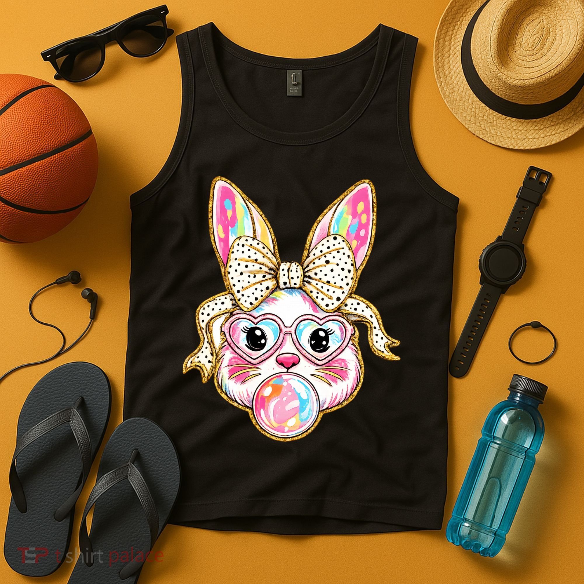 Easter Cute Bunny Leopard Rabbit Tank Top