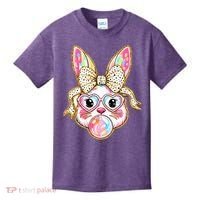Easter Cute Bunny Leopard Rabbit Kids T-Shirt thumb 0