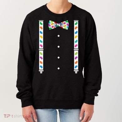 Easter Candy Bow Tie & Suspenders Women's Sweatshirt
