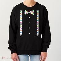 Easter Candy Bow Tie & Suspenders Women's Sweatshirt thumb 0