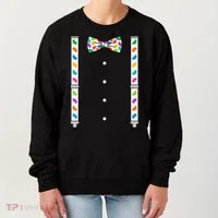 Easter Candy Bow Tie & Suspenders Women's Sweatshirt thumb 0