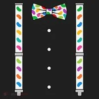 Easter Candy Bow Tie & Suspenders Women's Sweatshirt thumb 2