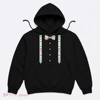 Easter Candy Bow Tie & Suspenders Hoodie thumb 0