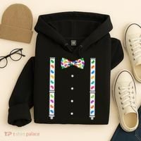 Easter Candy Bow Tie & Suspenders Hoodie thumb 4