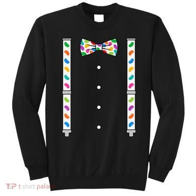 Easter Candy Bow Tie & Suspenders Sweatshirt