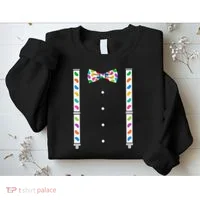 Easter Candy Bow Tie & Suspenders Sweatshirt thumb 2