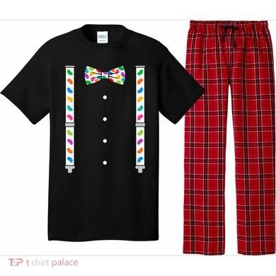 Easter Candy Bow Tie & Suspenders Pajama Set