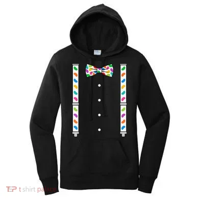 Easter Candy Bow Tie & Suspenders Women's Hoodie