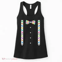 Easter Candy Bow Tie & Suspenders Women's Tank Top thumb 0