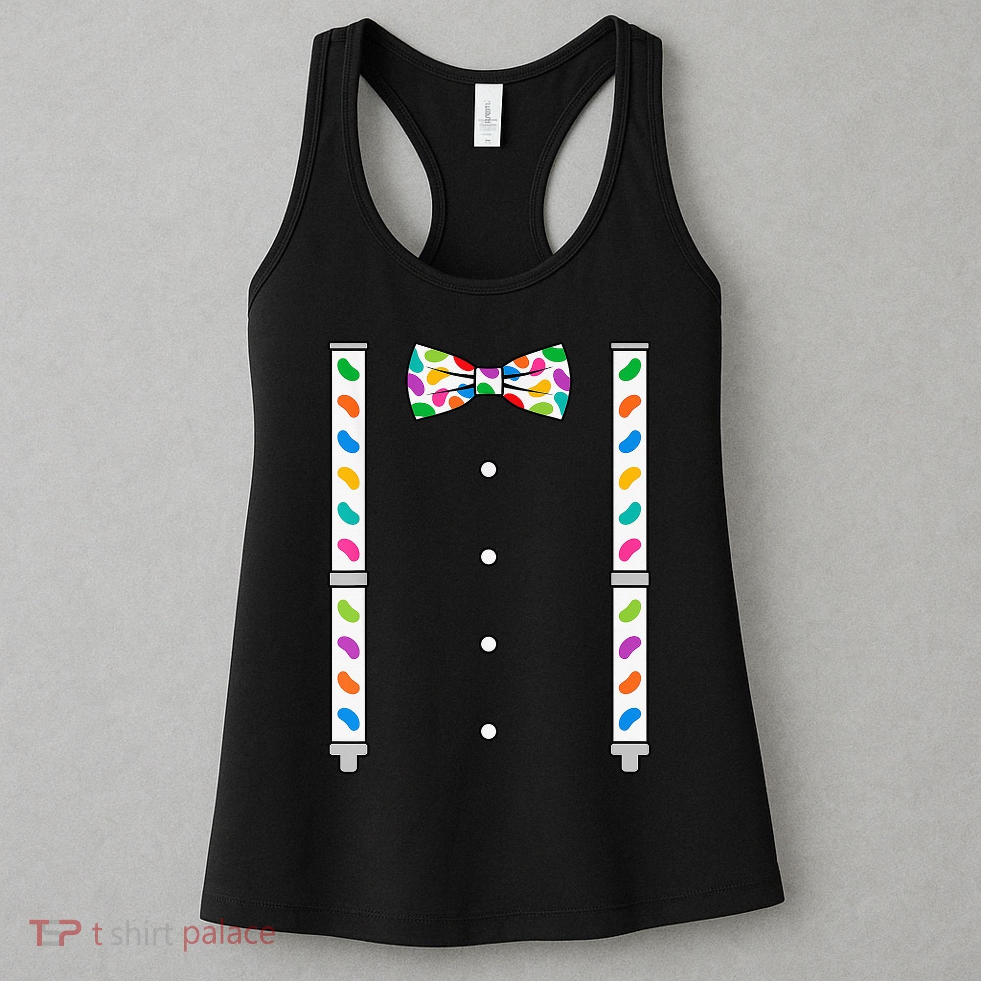 Easter Candy Bow Tie & Suspenders Women's Tank Top