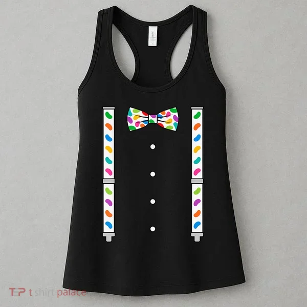 Easter Candy Bow Tie & Suspenders Women's Tank Top