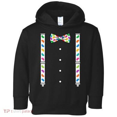 Easter Candy Bow Tie & Suspenders Toddler Hoodie